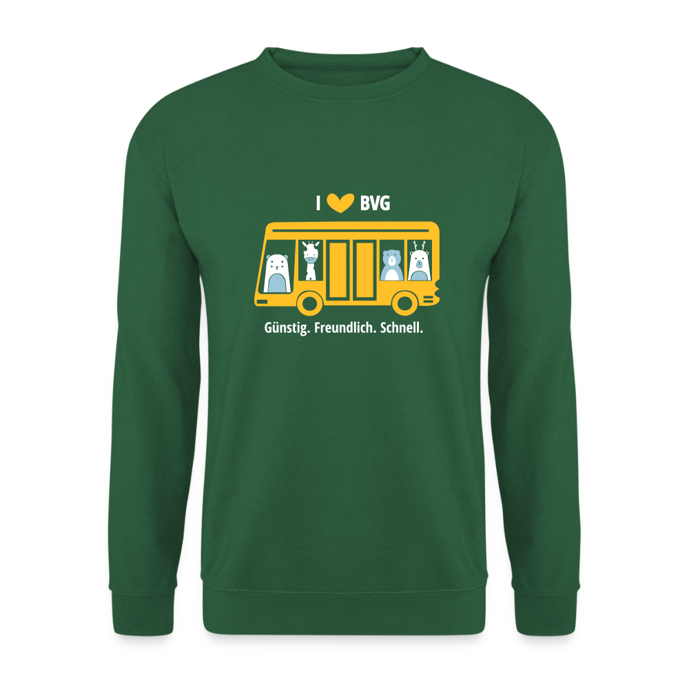 I love BVG - Unisex Pullover - Grün