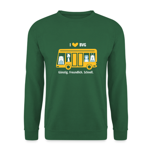 I love BVG - Unisex Pullover - Grün