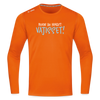 Bevor du fragst - Männer Sport Langamshirt - Neonorange