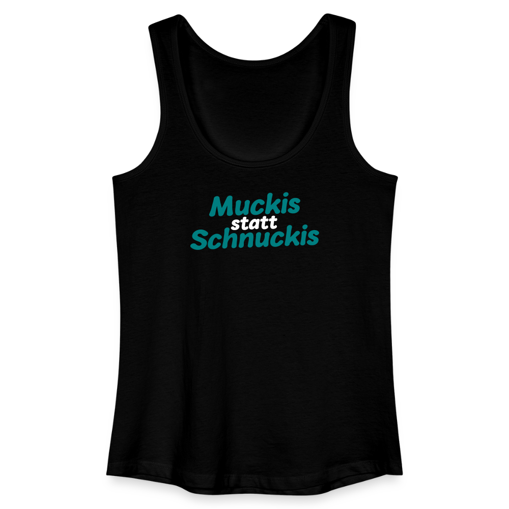 Muckis statt Schnuckis - Frauen Bio Tank Top - Schwarz