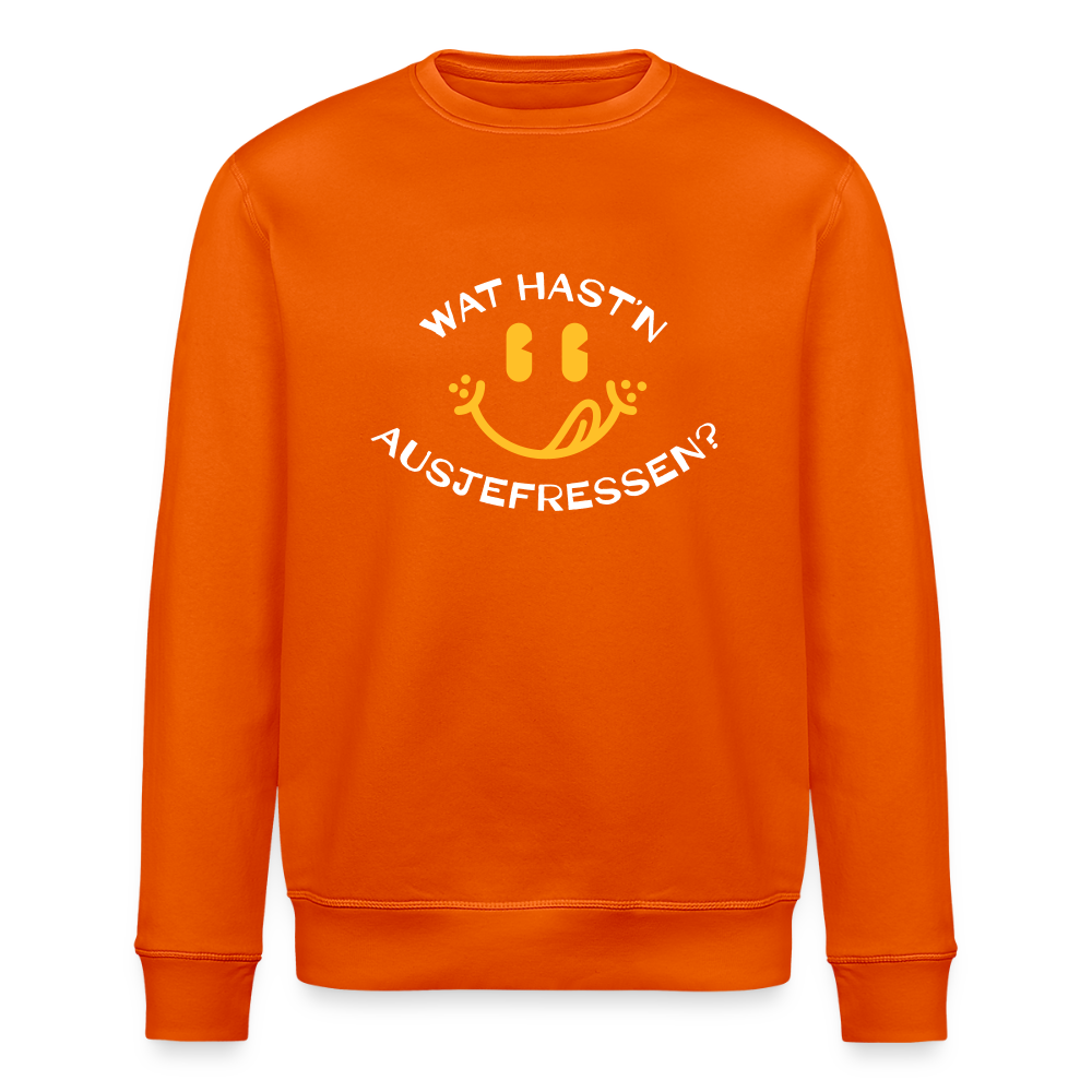 Wat Hast’n Ausjefressen - Unisex Bio Sweatshirt - Tieforange