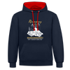 Rheinsberg Oder Reinickendorf - Kontrast Hoodie - Navy/Rot