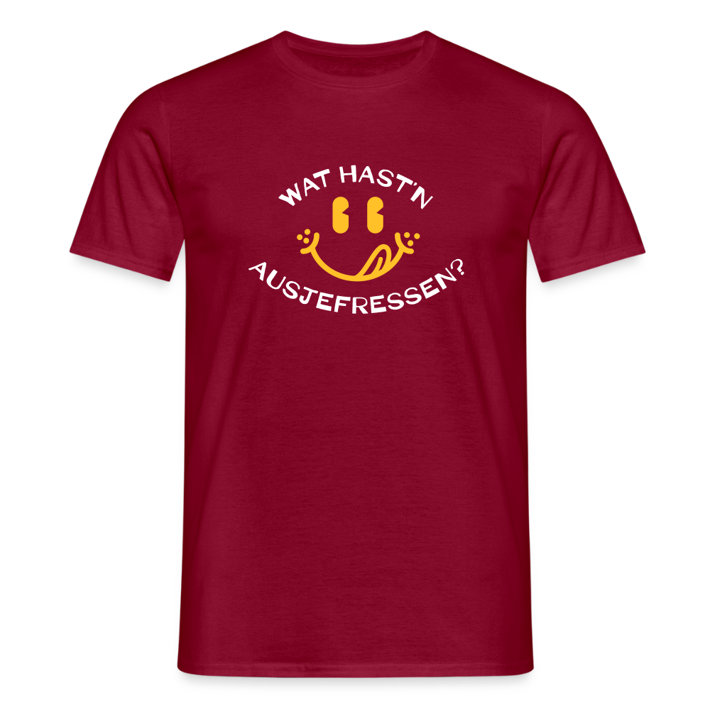 Wat Hast’n Ausjefressen - Männer Premium T-Shirt - Ziegelrot