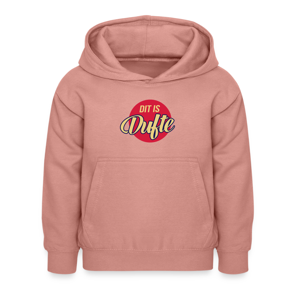 Dit Is Dufte - Kinder Hoodie - Altrosa