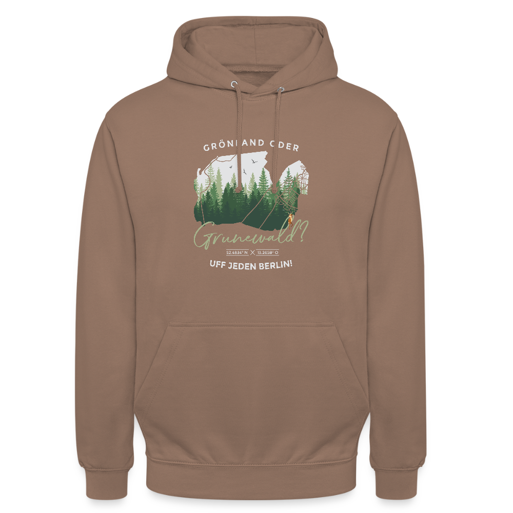Grönland oder Grunewald - Unisex Hoodie - Mokka
