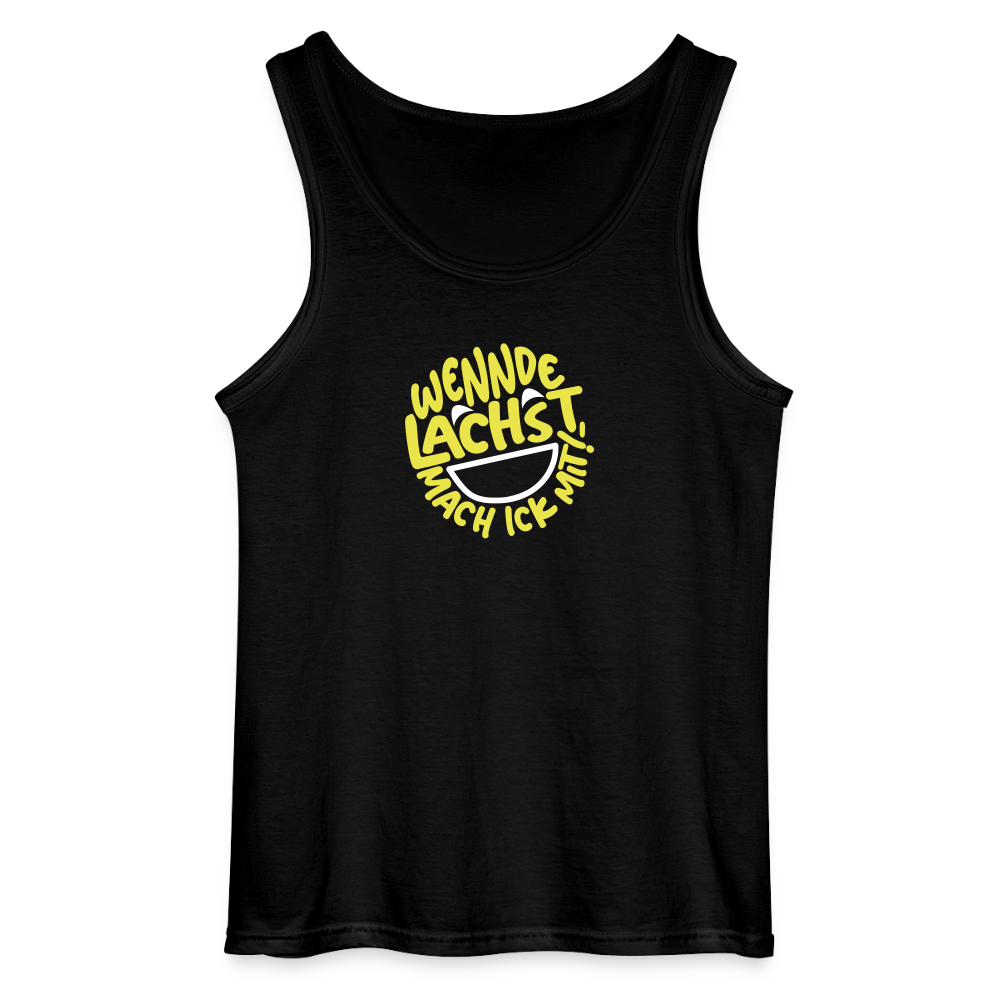 Wennde lachst, mach ick mit! - Männer Tank Top - Schwarz