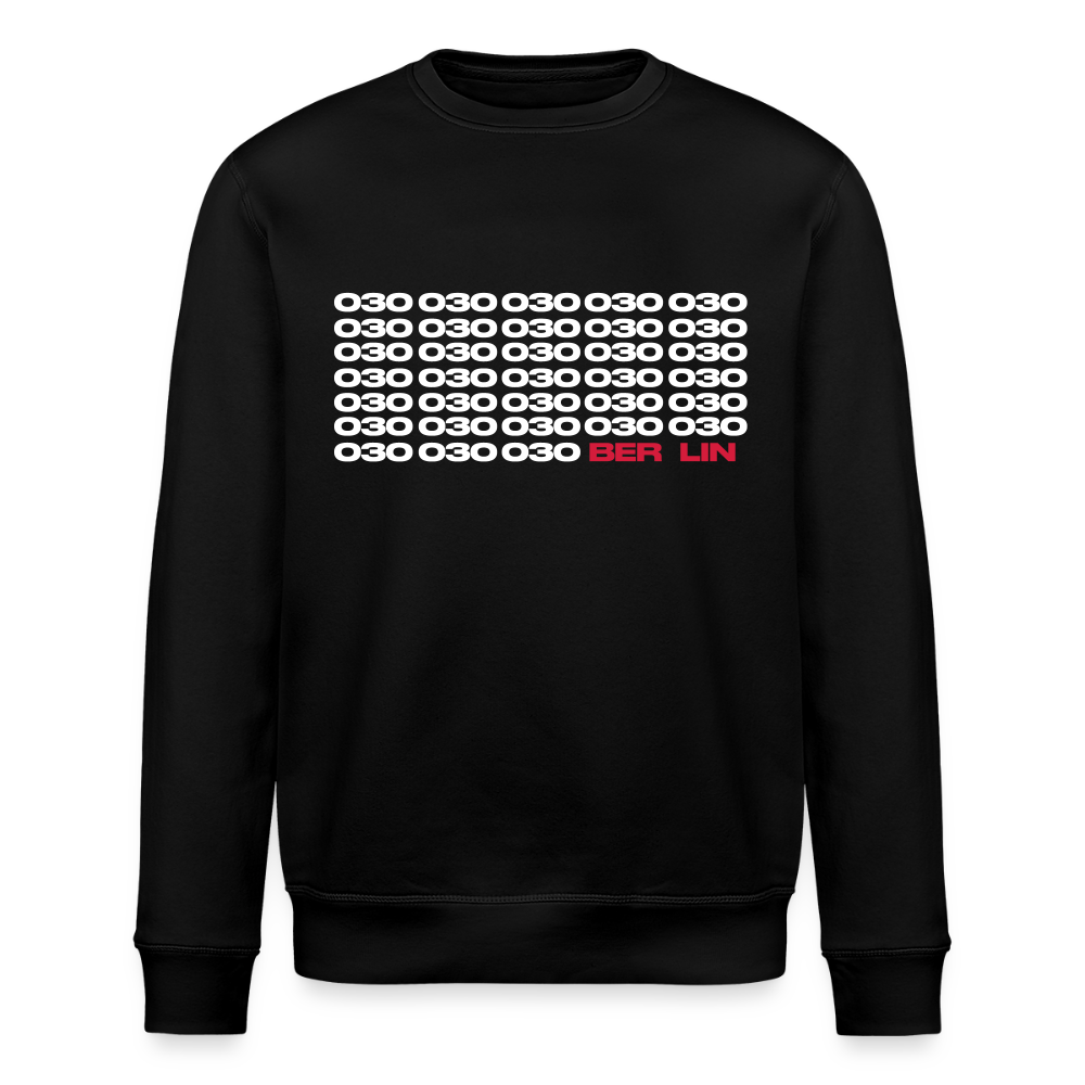 030 Berlin - Unisex Bio Sweatshirt - Schwarz