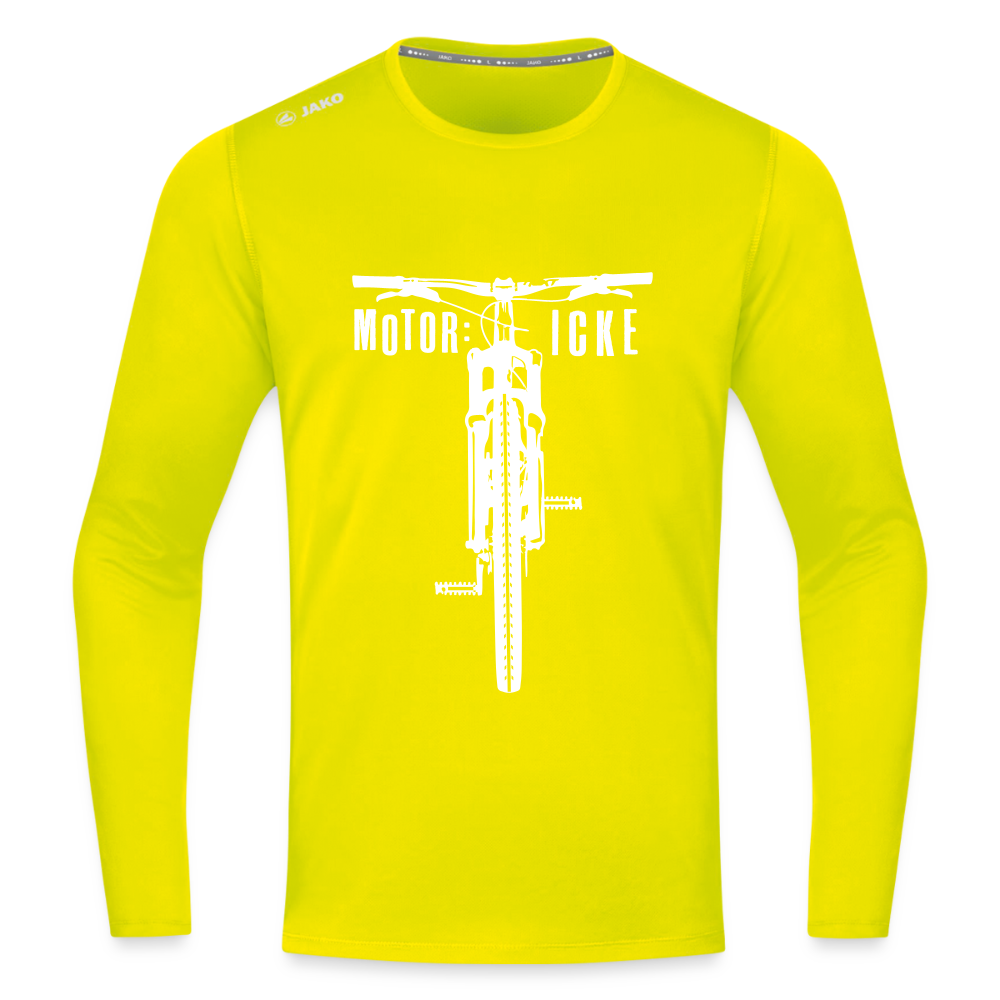 Motor icke - Männer Sport Langamshirt - Neongelb