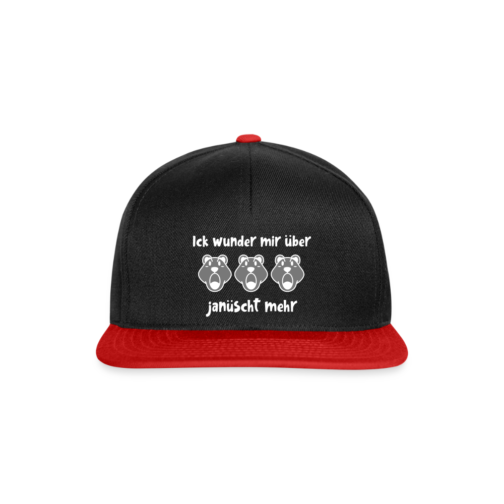 Ick wunder mir - Snapback Cap - Schwarz/Rot