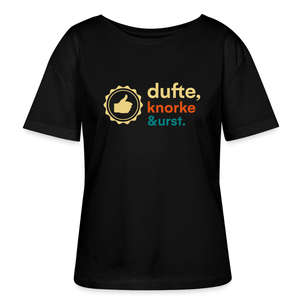Dufte, Knorke, Urst - Relaxed Rundhals Frauen Bio-T-Shirt - Schwarz