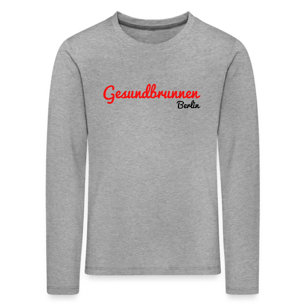 Gesundbrunnen Berlin - Kinder Langarmshirt - Grau meliert