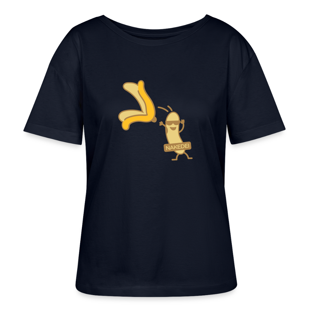 Nakedei - Relaxed Rundhals Frauen Bio-T-Shirt - Navy