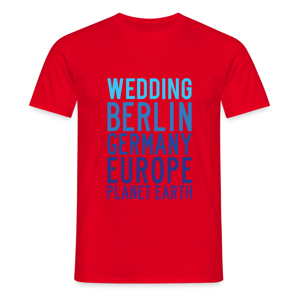 Wedding Planet Earth - Männer Premium T-Shirt - Rot