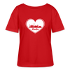 I love Berlin weiß - Relaxed Rundhals Frauen Bio-T-Shirt - Rot