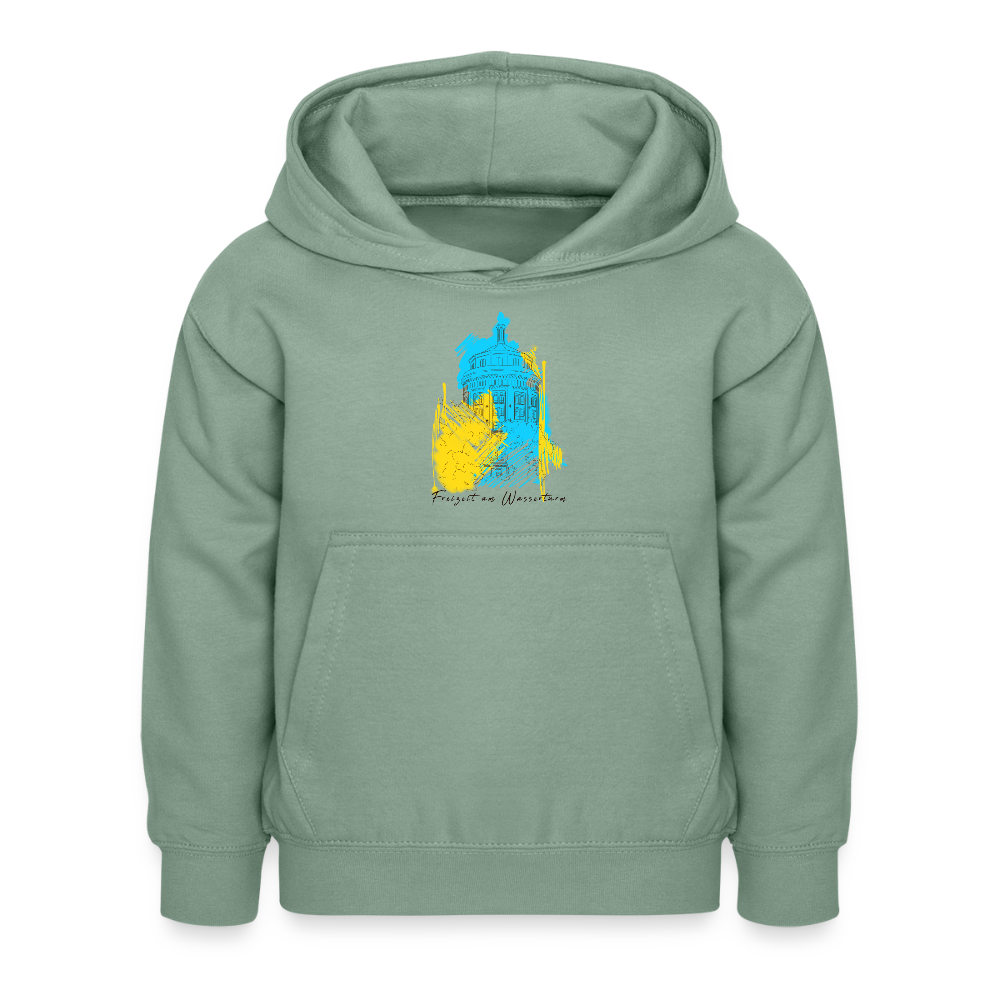 Freizeit am Wasserturm - Kinder Hoodie - Graugrün