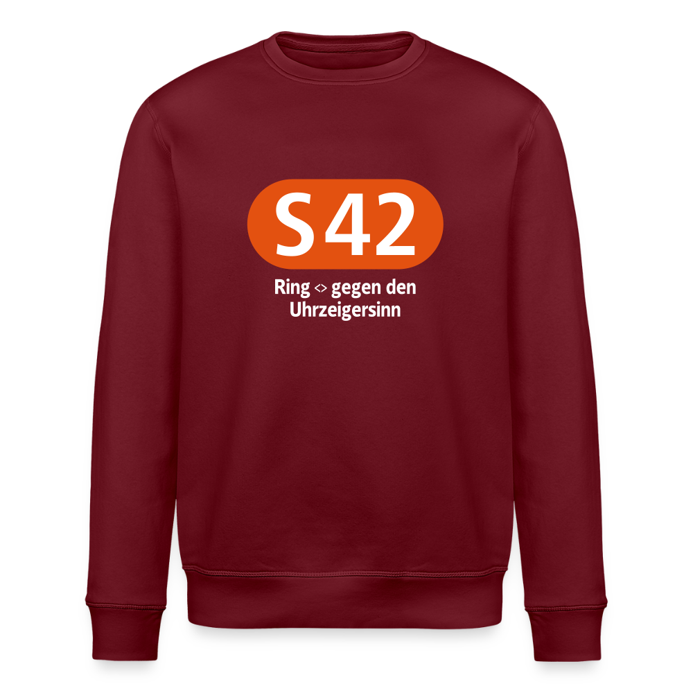 S42 - Unisex Bio Sweatshirt - Burgunderrot