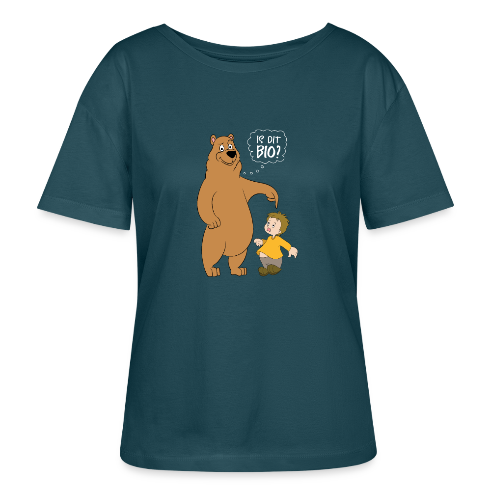 Is dit Bio? - Relaxed Rundhals Frauen Bio-T-Shirt - Dunkles Petrol