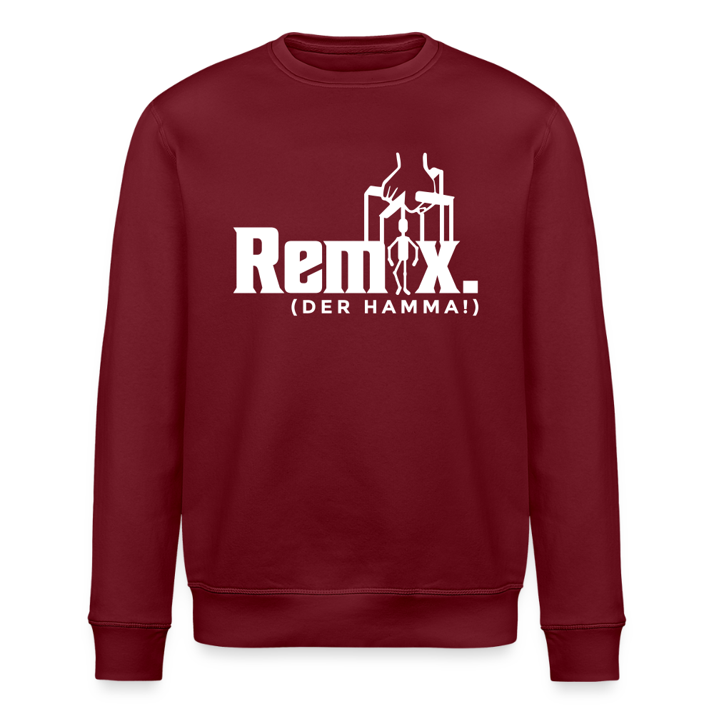 Remix. - Unisex Bio Sweatshirt - Burgunderrot
