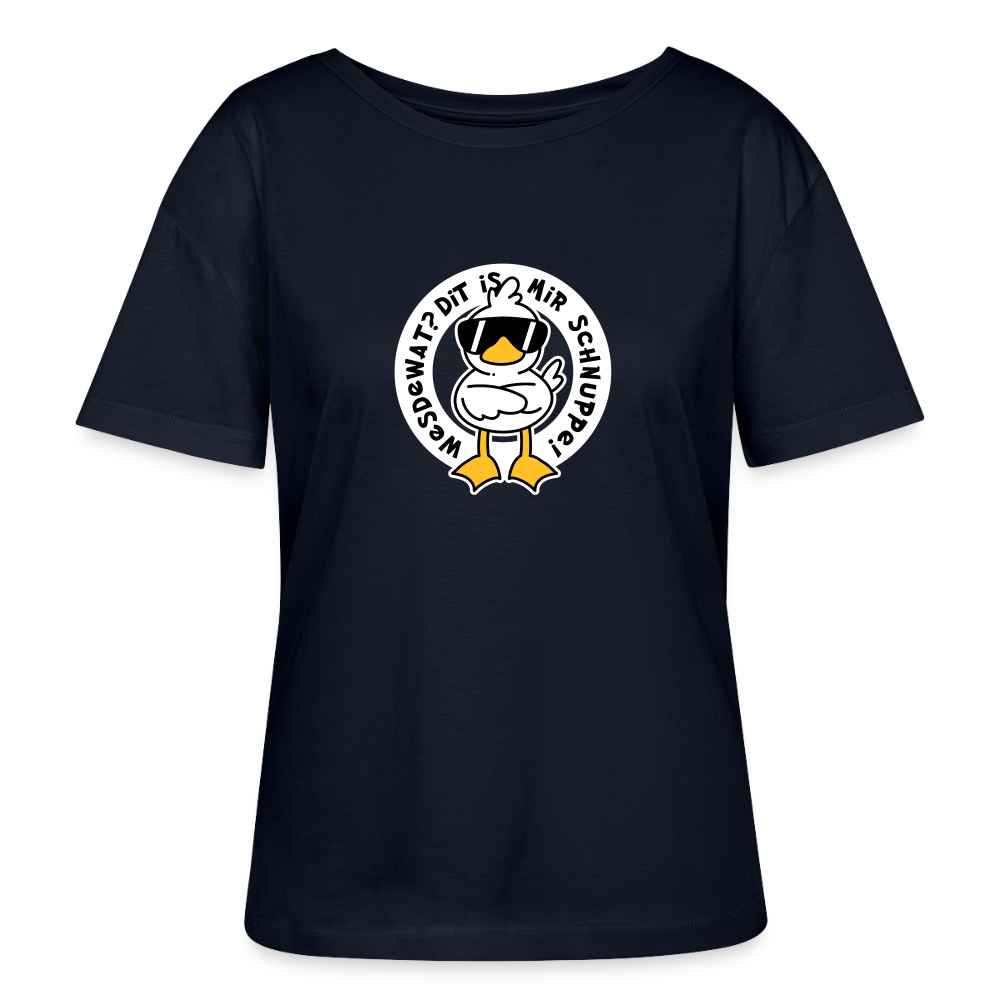 Wesdewat? - Relaxed Rundhals Frauen Bio-T-Shirt - Navy