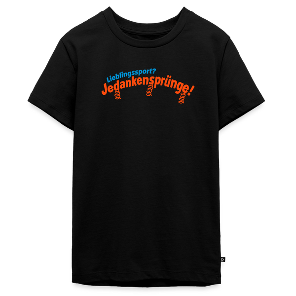 Lieblingssport? Jedankensprünge! - Teenager Premium T-Shirt - Schwarz