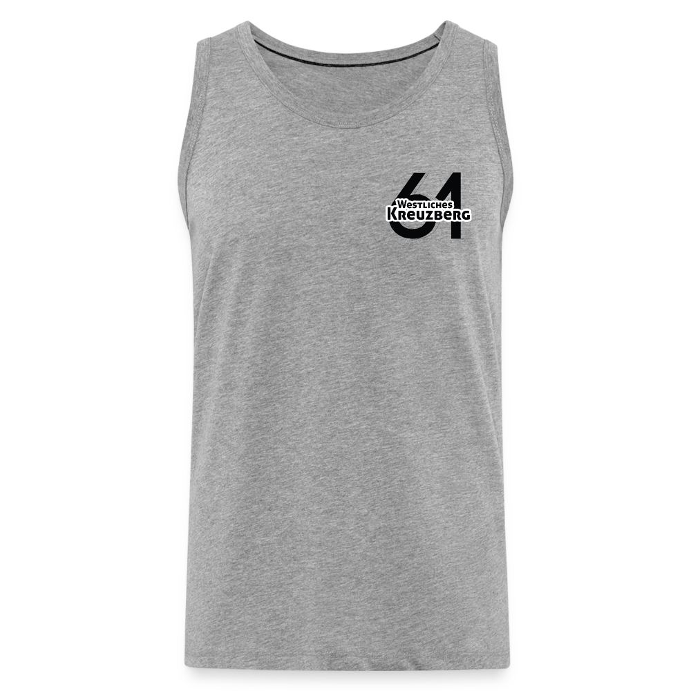 Westliches Kreuzberg  - Männer Premium Tank Top - Grau meliert