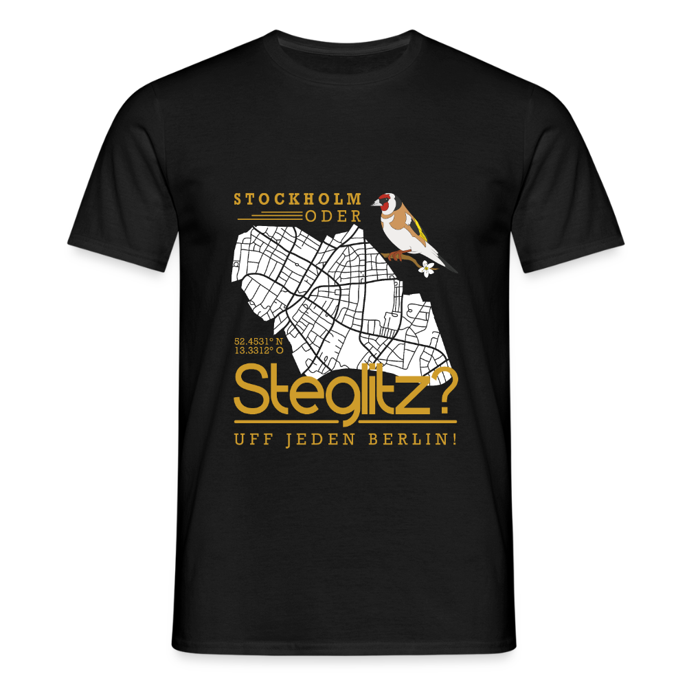 Stockholm oder Steglitz - Männer Premium T-Shirt - Schwarz