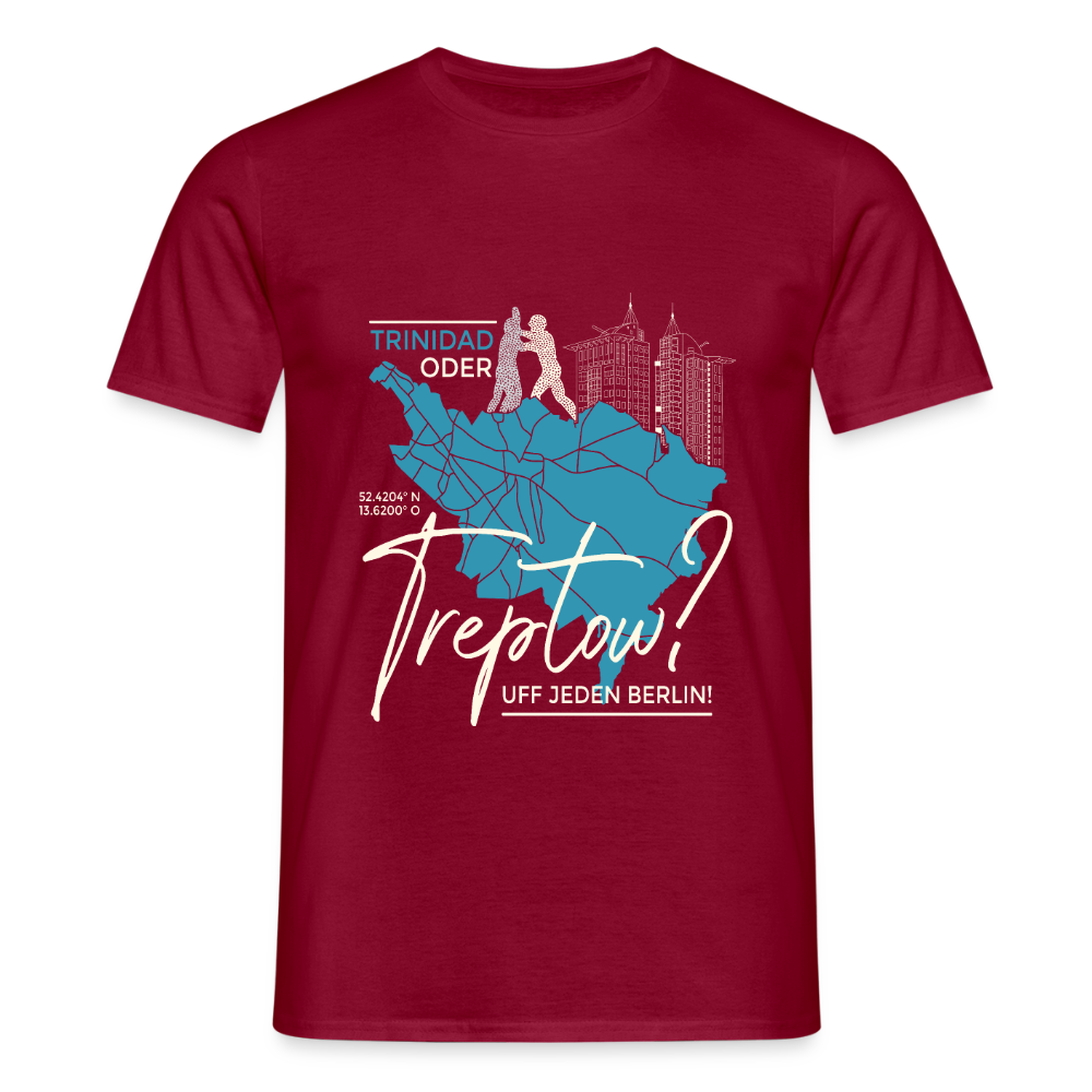 Trinidad oder Treptow - Männer Premium T-Shirt - Ziegelrot