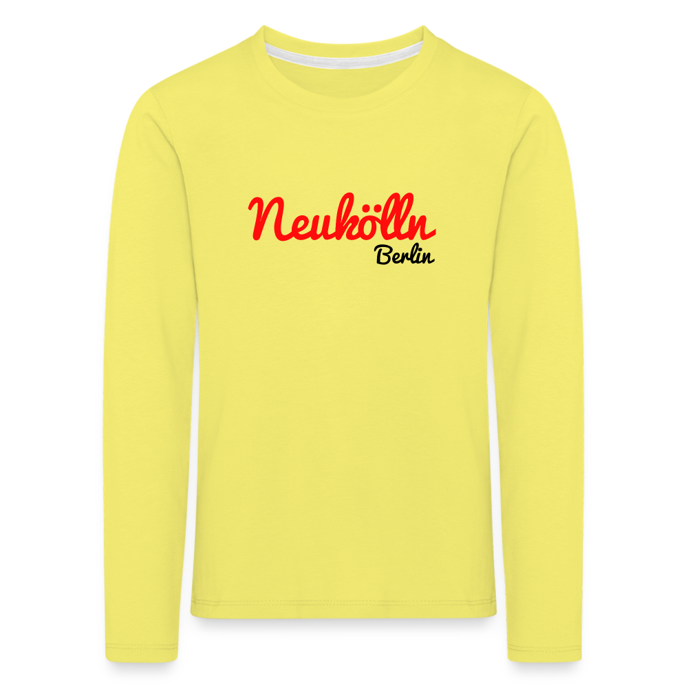 Neukölln Berlin - Kinder Langarmshirt - Gelb