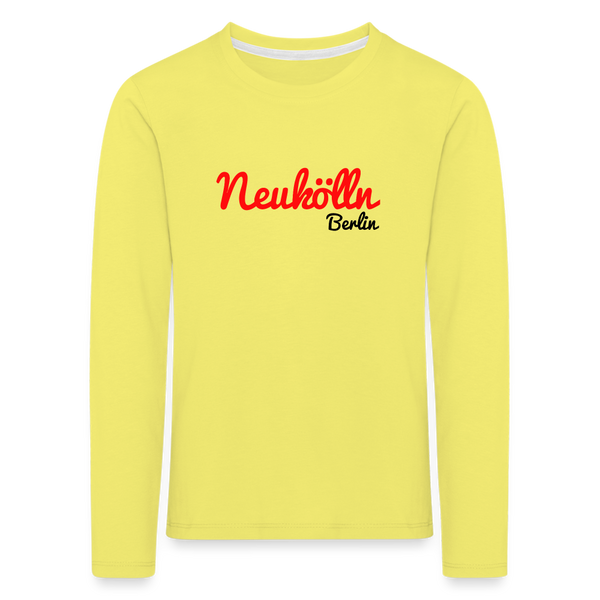 Neukölln Berlin - Kinder Langarmshirt - Gelb