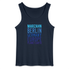 Marzahn Planet Earth - Männer Tank Top - Navy