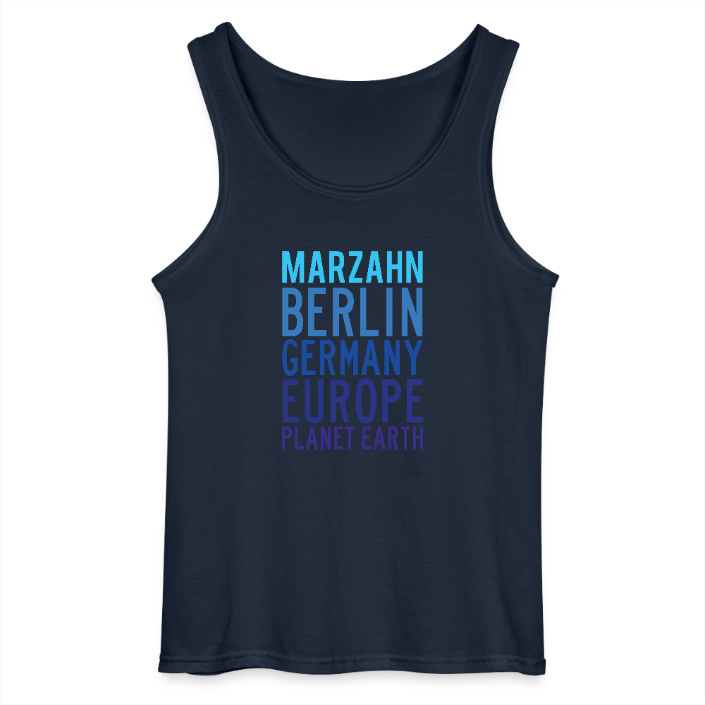Marzahn Planet Earth - Männer Tank Top - Navy