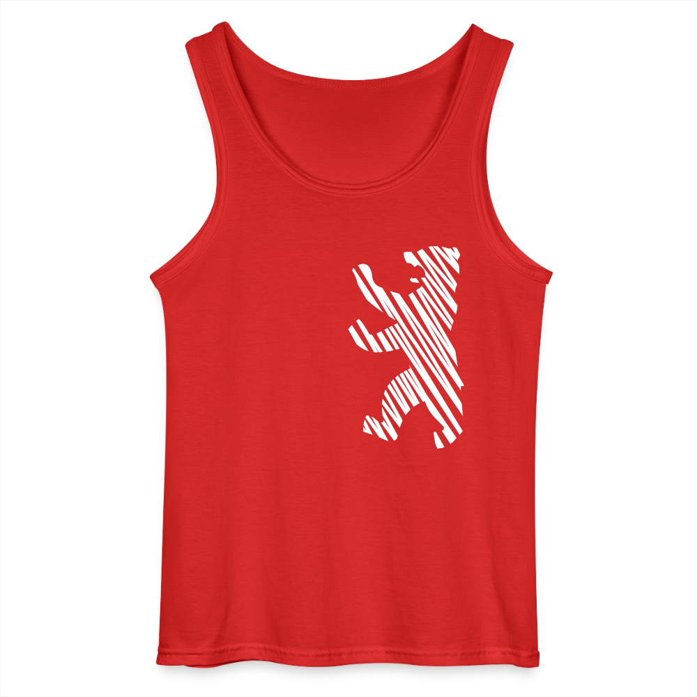 Berliner Bär im Netz - weiß - Männer Tank Top - Rot