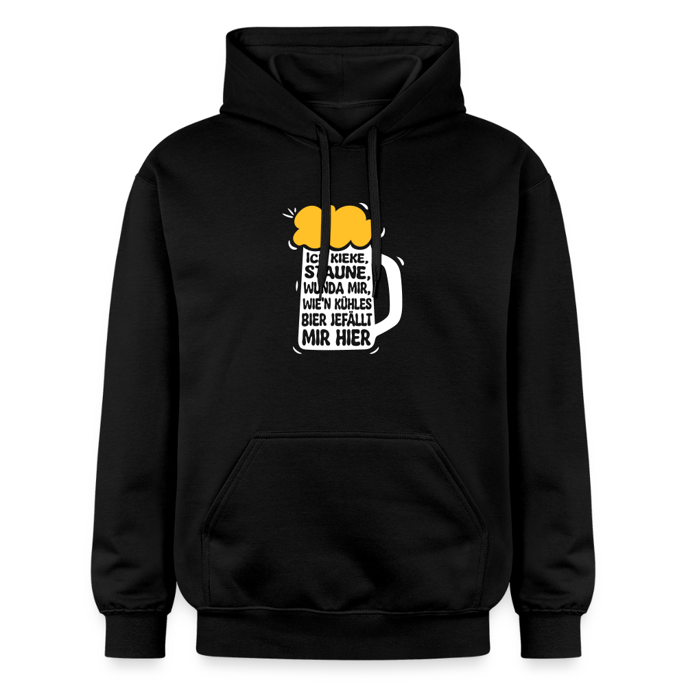 Ick kieke, staune, wunda mir, wie'n kühles Bier jefällt mir hier - Hoodie - Schwarz