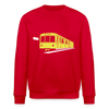 Die U-Bahn kommt - Unisex Bio Sweatshirt - Rot