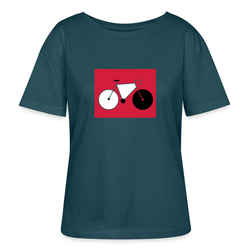 Berliner Tretmühle - Relaxed Rundhals Frauen Bio-T-Shirt - Dunkles Petrol