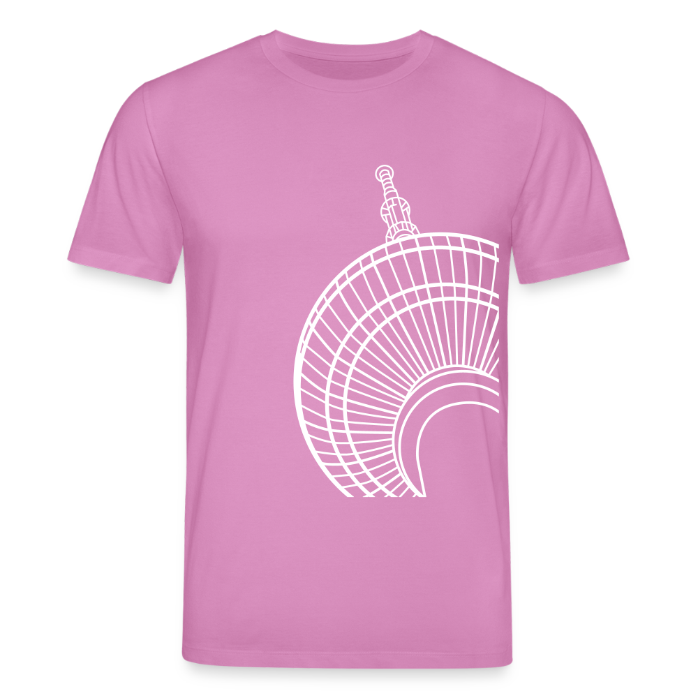 Der Turm von unten - weiß - Unisex Bio T-Shirt - Pink