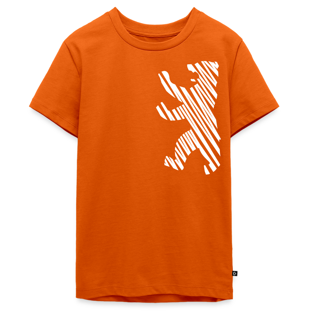 Berliner Bär im Netz - weiß - Teenager Premium T-Shirt - Orange
