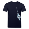 Fernsehturm Geometrie - Unisex Bio T-Shirt - Navy