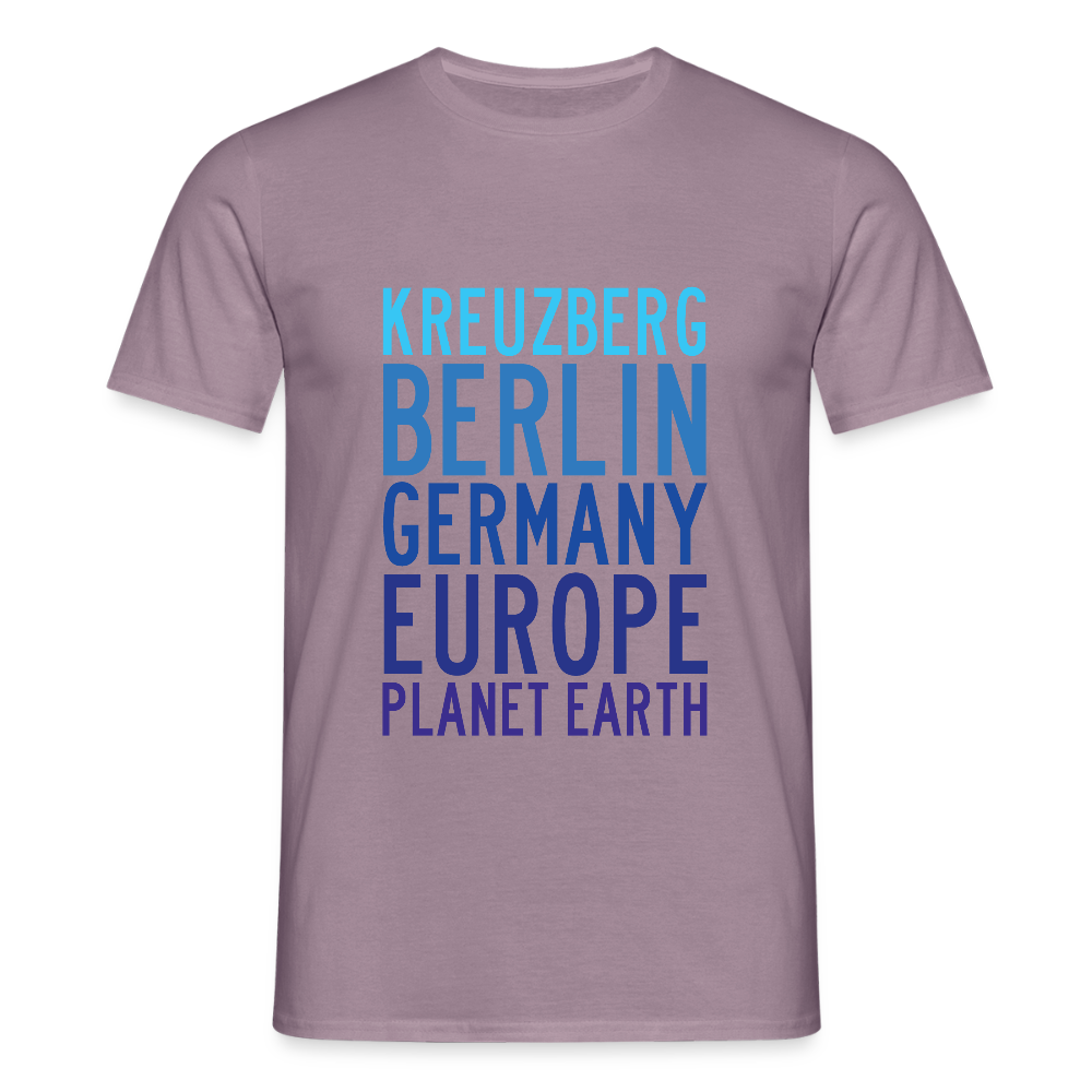 Kreuzberg - Planet Earth - Männer Premium T-Shirt - Lilagrau