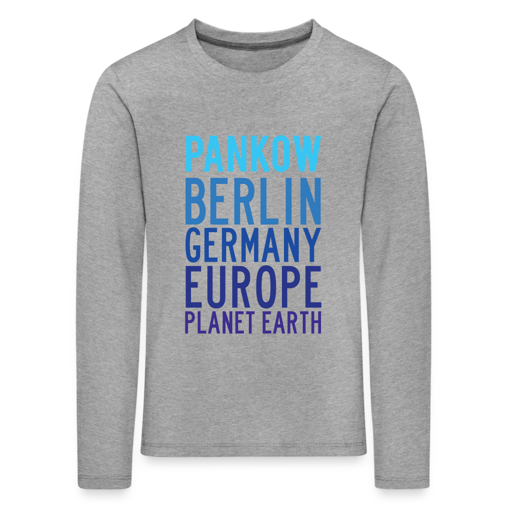 Pankow Planet Earth - Kinder Langarmshirt - Grau meliert