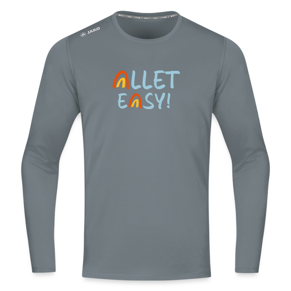 Allet Easy! - Männer Sport Langamshirt - Grau