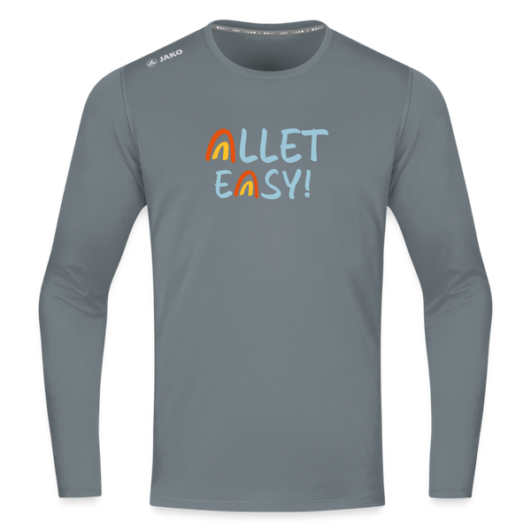 Allet Easy! - Männer Sport Langamshirt - Grau