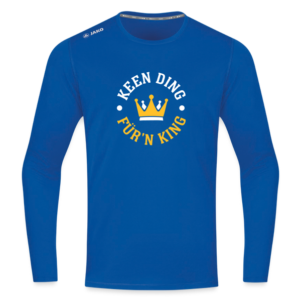Keen Ding für'n King - Männer Sport Langamshirt - Royalblau