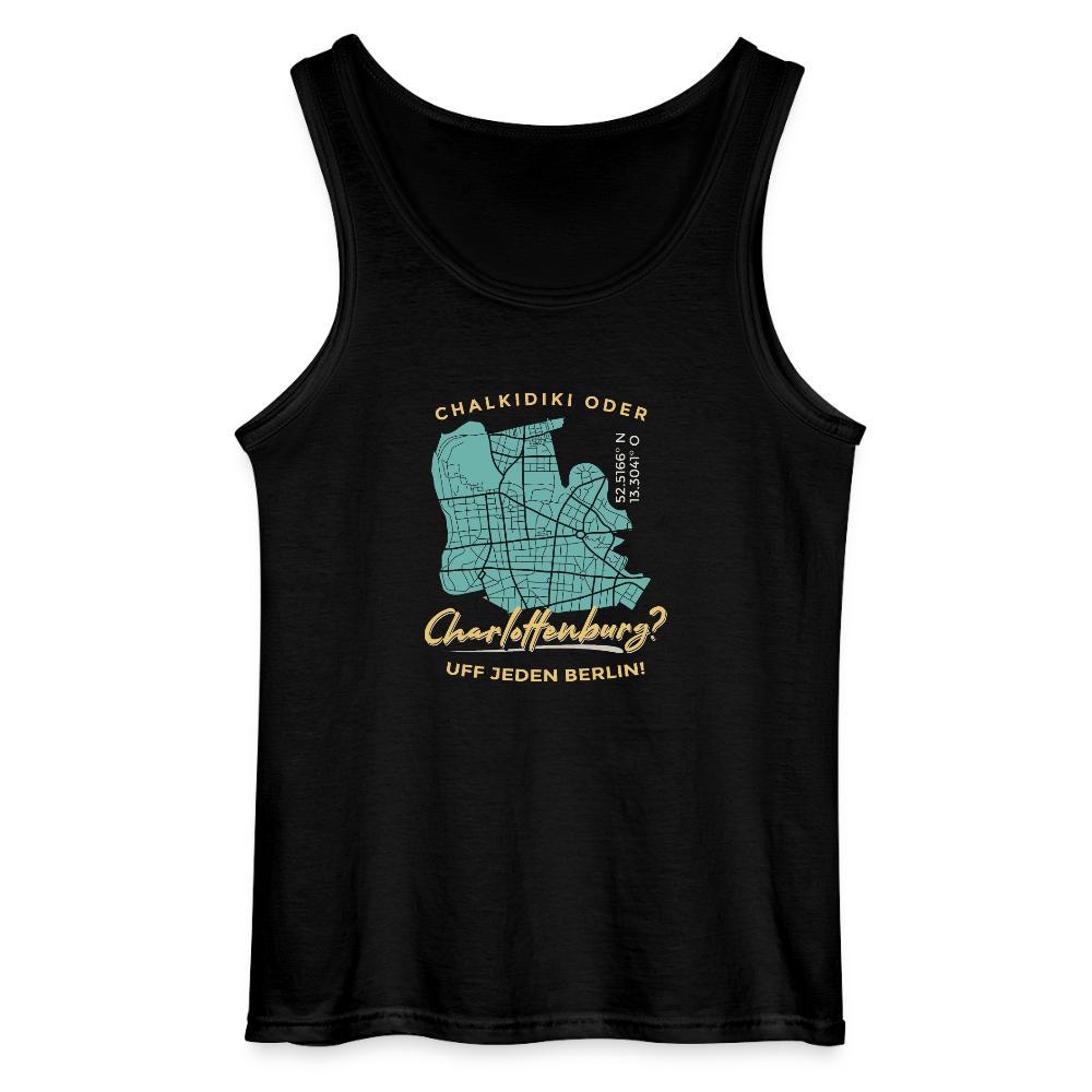 Chalkidiki oder Charlottenburg - Männer Tank Top - Schwarz