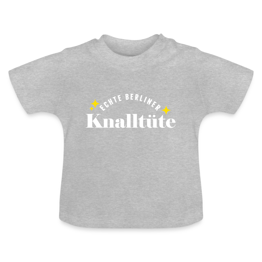 Echte Berliner Knalltüte - Baby T-Shirt - Grau meliert