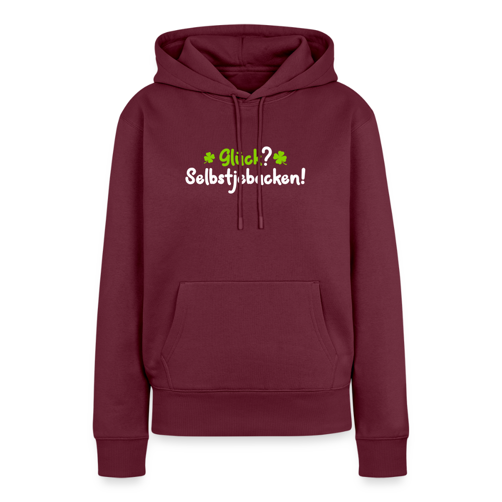 Glück? Selbstjebacken - Frauen Premium Hoodie - Burgunderrot