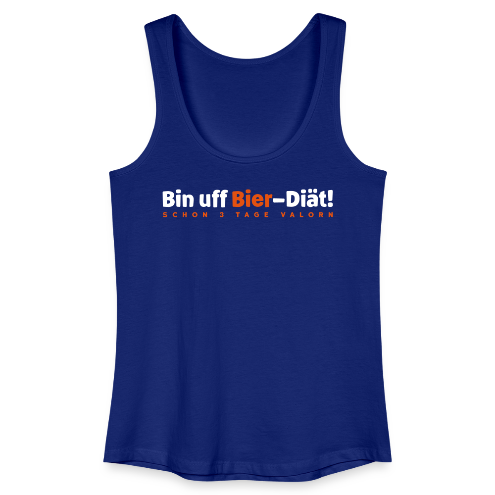 Bin uff Bier-Diät! (schon 3 Tage valorn) - Frauen Bio Tank Top - Königsblau
