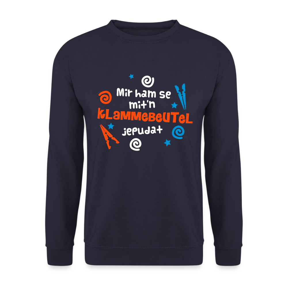 Mit'n Klammabeutel jepudat - Unisex Pullover - Navy