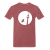 Hund am Fernsehturm - Männer Premium T-Shirt - washed Burgundy
