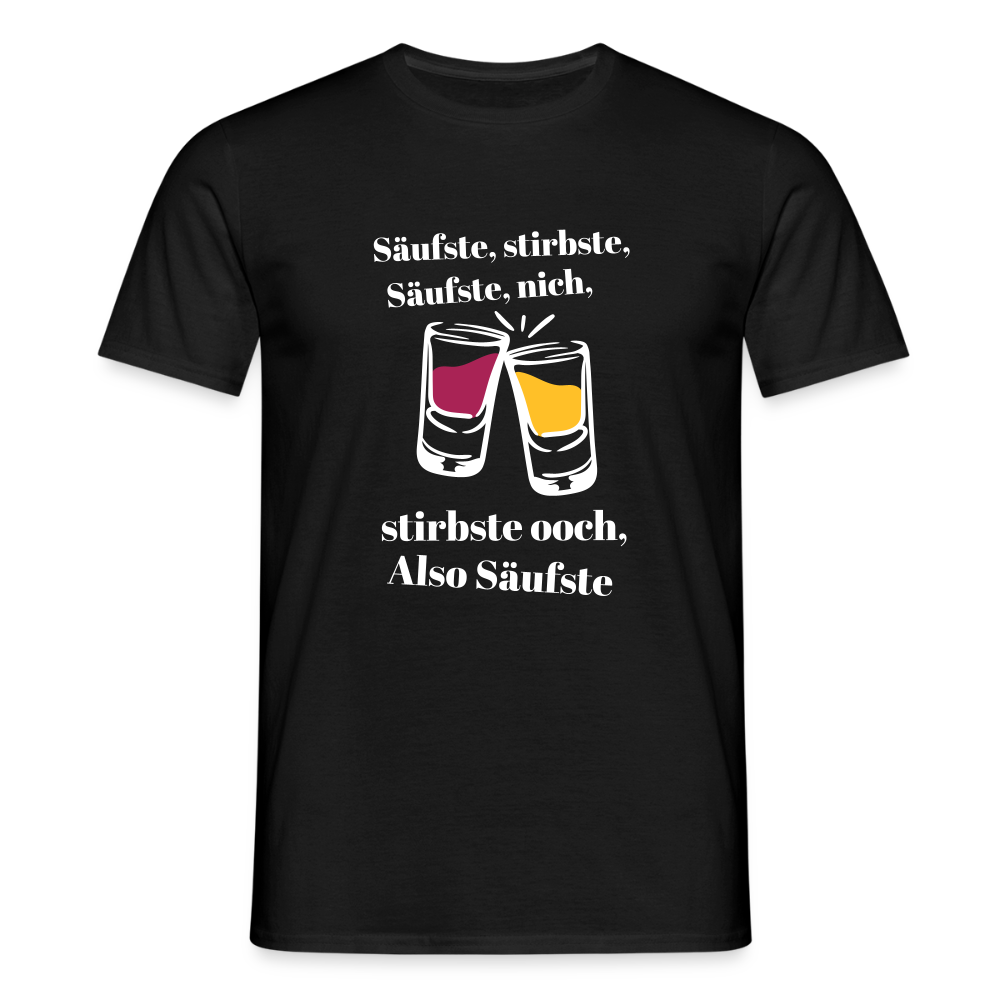 Säufste - Männer Premium T-Shirt - Schwarz